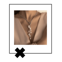 Goudkleurige ketting met hanger van imitatieparel